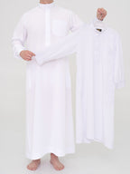 White Saudi Thobe Premium for kids - Al Emad