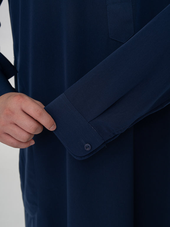 Qamis enfant - Qamis Saoudien Premium Al Emad - Bleu Marine