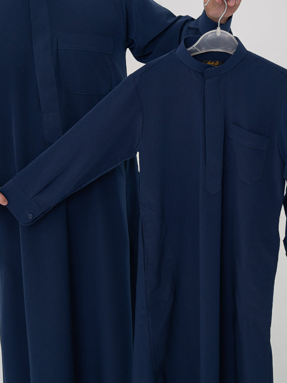Qamis enfant - Qamis Saoudien Premium Al Emad - Bleu Marine