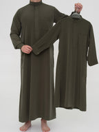 Qamis enfant - Qamis Saoudien Premium - Kaki