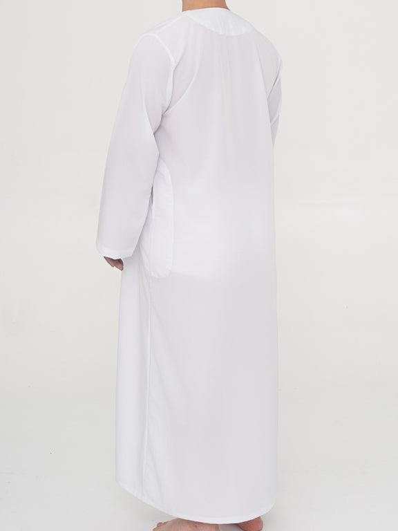 qamis marocain blanc de dos