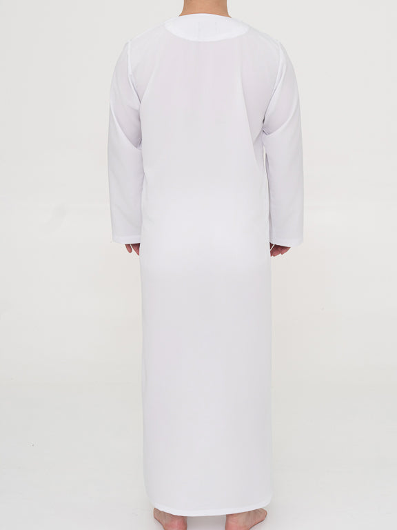 qamis marocain blanc de dos