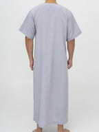Qamis Marocain Manches Courtes gris Premium - Al Emad
