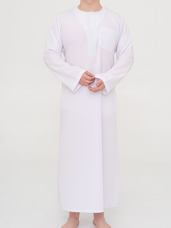 Qamis Marocain Blanc Premium - Al Emad