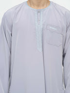 Marokkanische Qamis lange graue Ärmel - Al Emad