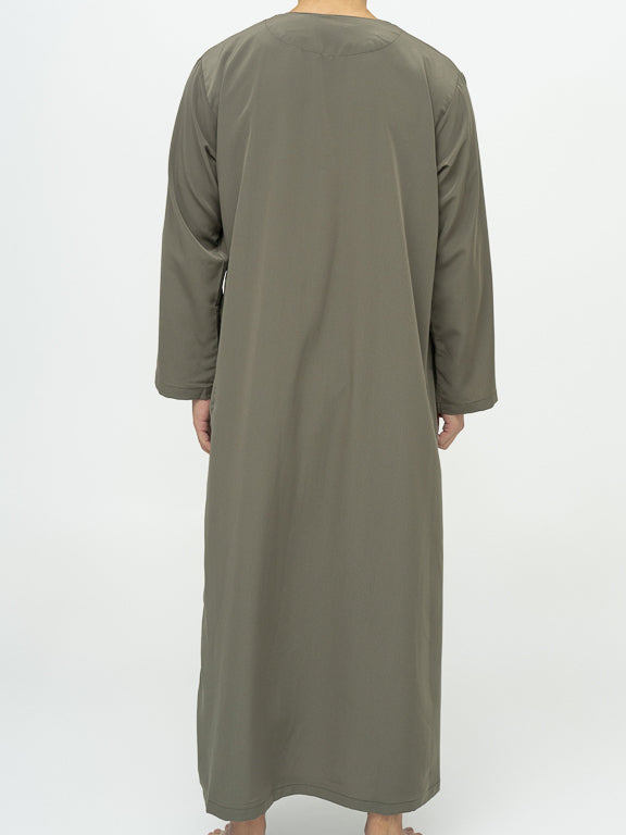 Marokkanische Qamis Khaki Langarm - Al Emad