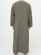 Marokkanische Qamis Khaki Langarm - Al Emad