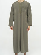 Marokkanische Qamis Khaki Langarm - Al Emad
