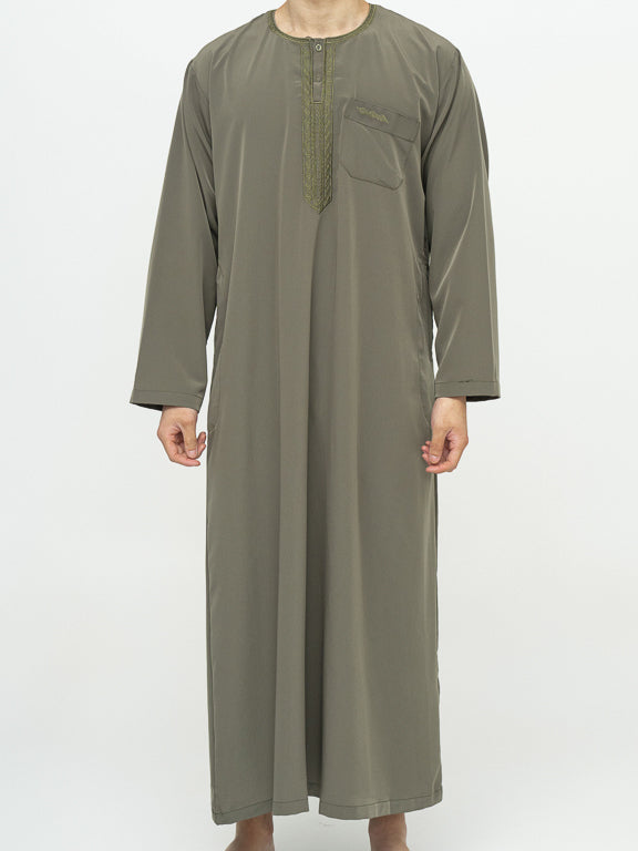 Qamis Marocain Kaki Premium - Al Emad