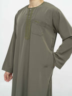Marokkanische Qamis Khaki Langarm - Al Emad