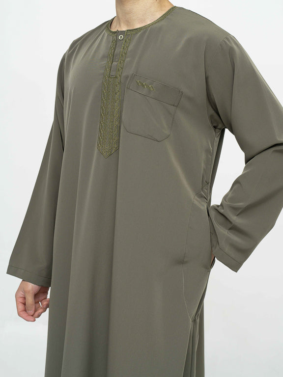 Qamis Marocain Kaki Premium - Al Emad