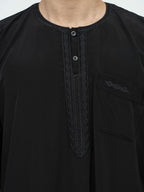 Qamis Marocain Noir Premium - Al Emad