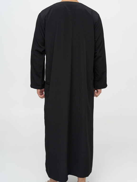 Qamis Marocain Noir Premium - Al Emad