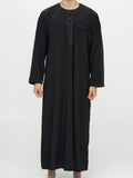 Black Moroccan Thobe Premium - Al Emad
