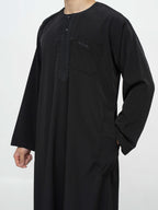 Qamis Marocain Noir Premium - Al Emad