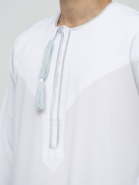 Qamis Omani blanc Premium - Al Emad