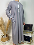 Qamis Omani - Gris - Al Emad - My Qamis Homme