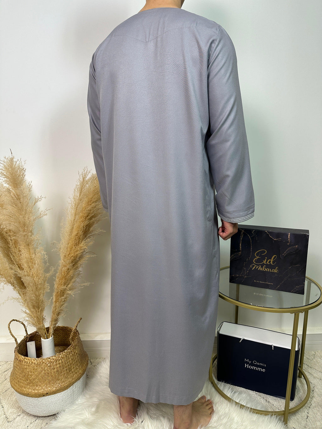 Qamis Omani - Gris - Al Emad - My Qamis Homme