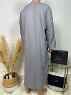 Qamis Omani - Gris - Al Emad - My Qamis Homme