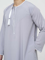Qamis Omani gris Premium - Al Emad