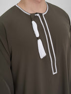 Qamis Omani kaki Premium - Al Emad
