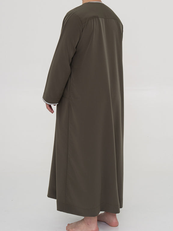 Qamis Omani kaki Premium - Al Emad