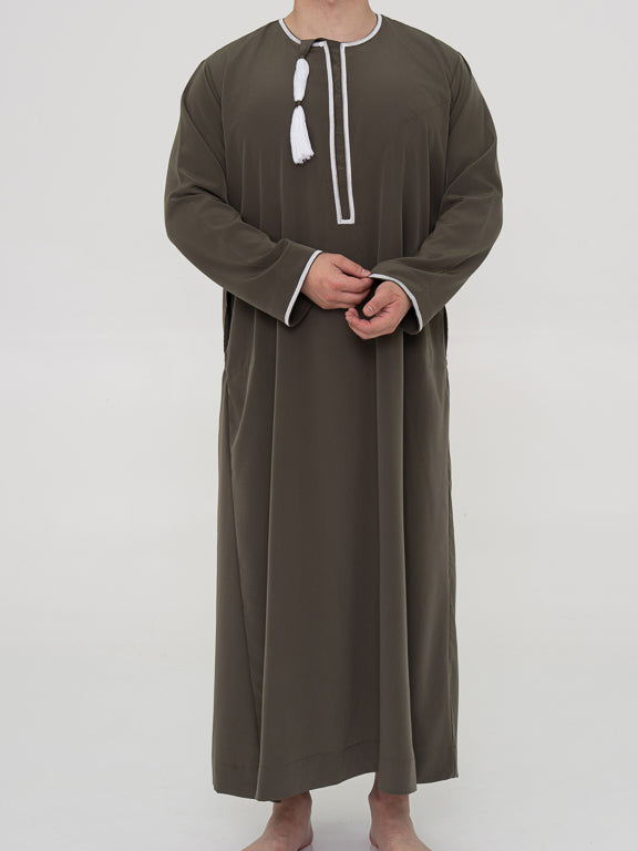 Qamis Omani kaki Premium - Al Emad