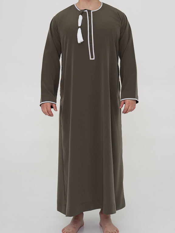 Qamis Omani kaki Premium - Al Emad