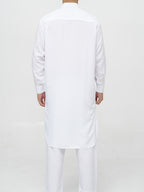 Ensemble Qamis Pakistanais blanc Premium - Al Emad