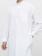Ensemble Qamis Pakistanais blanc Premium - Al Emad