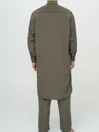 Ensemble Qamis Pakistanais kaki Premium - Al Emad