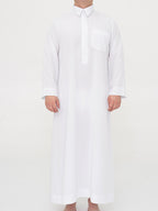 qamis qatari blanc de face
