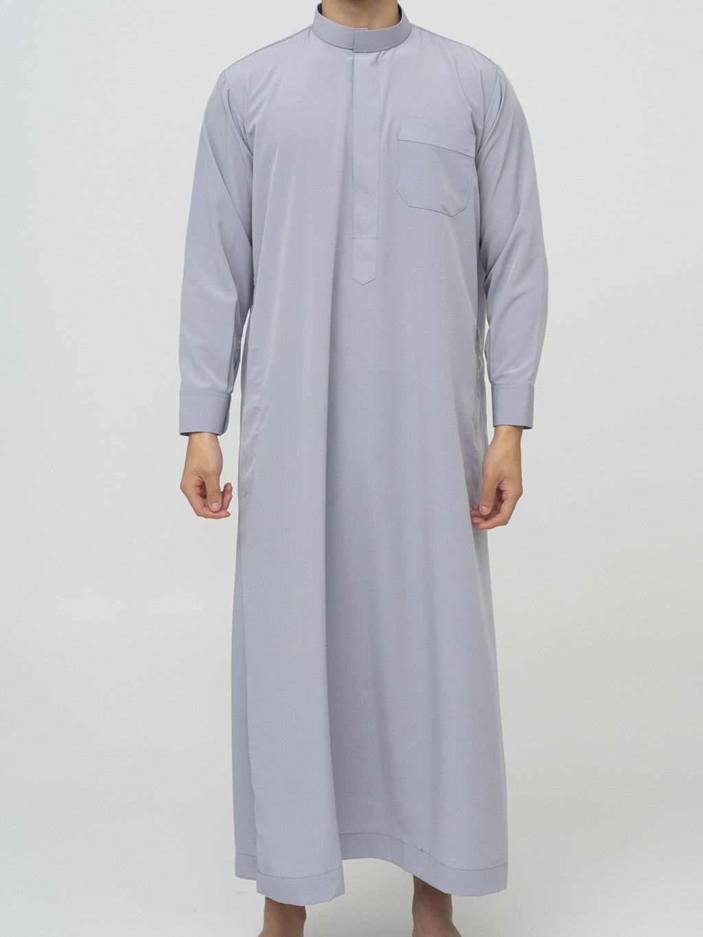 Qamis Saoudien Manchettes rigides Premium - Gris
