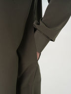 Qamis Saoudien kaki Premium - Manchettes rigides