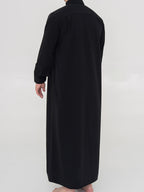 Qamis Saoudien noir Premium - Manchettes rigides