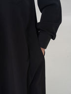 Qamis Saoudien noir Premium - Manchettes rigides