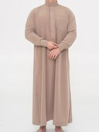Qamis Saoudien taupe Premium - Manchettes rigides