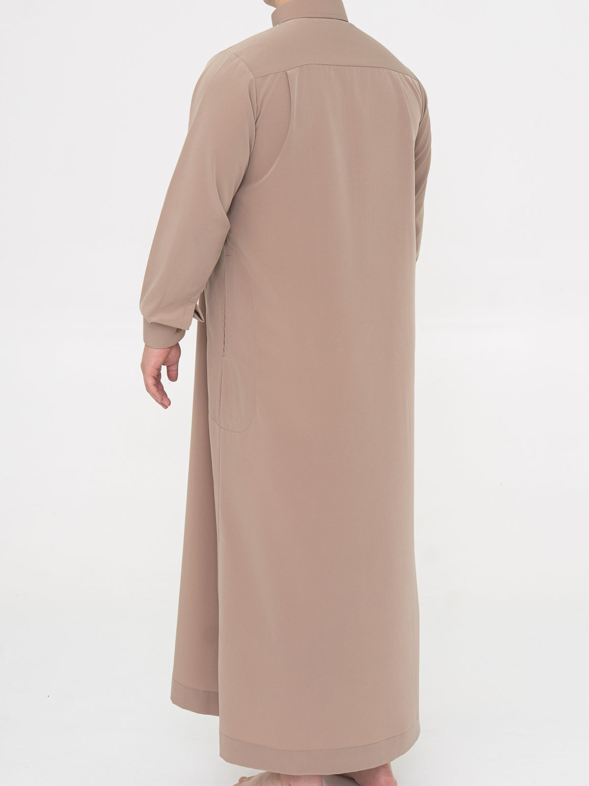 Qamis Saoudien Manchettes rigides Premium - Taupe