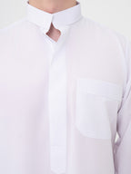 Qamis Saoudien blanc Premium - Manches simples