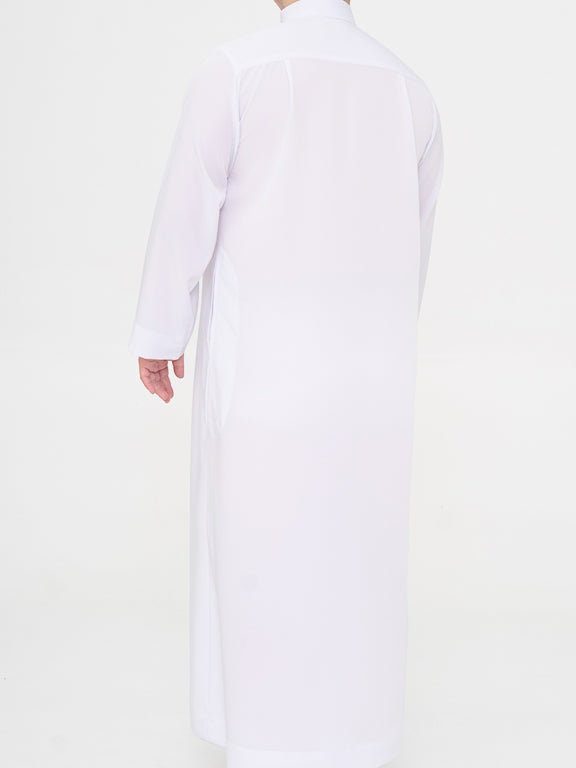 Qamis Saoudien blanc Premium - Manches simples