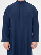 Saudi Qamis Signature navy blue - Al Emad