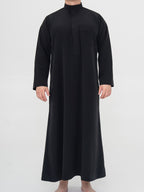Qamis Saoudien noir Premium - Manches simples