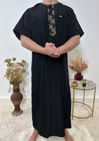 Qamis Manches courtes noir