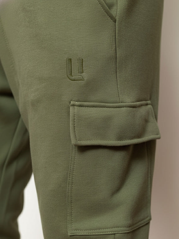 Sarouel cargo en 100% coton - Kaki