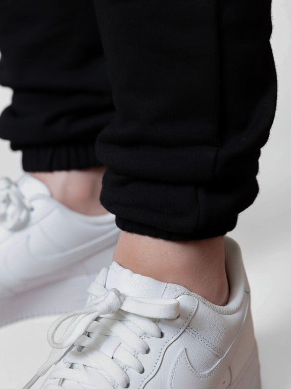 Sarouel cargo en 100% coton - Noir