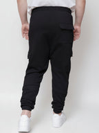 Sarouel cargo en 100% coton - Noir