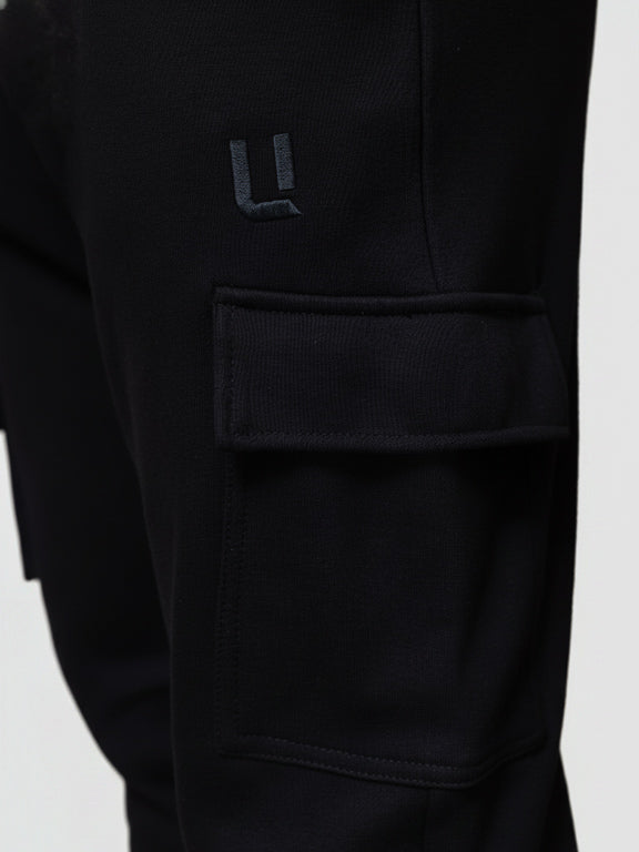 Sarouel cargo en 100% coton - Noir