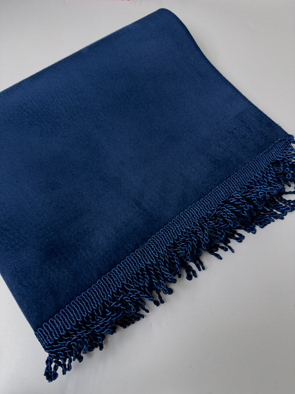 tapis de prière en velours bleu marine