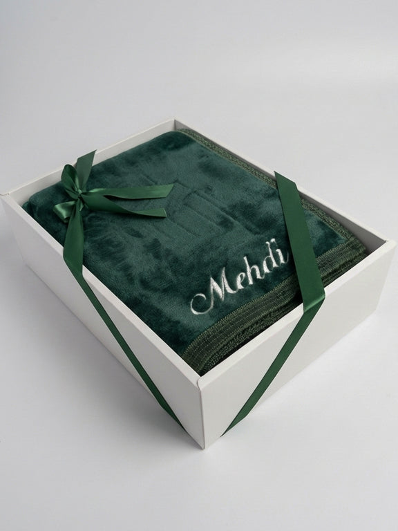 Tapis de prière épais rectangle - Vert