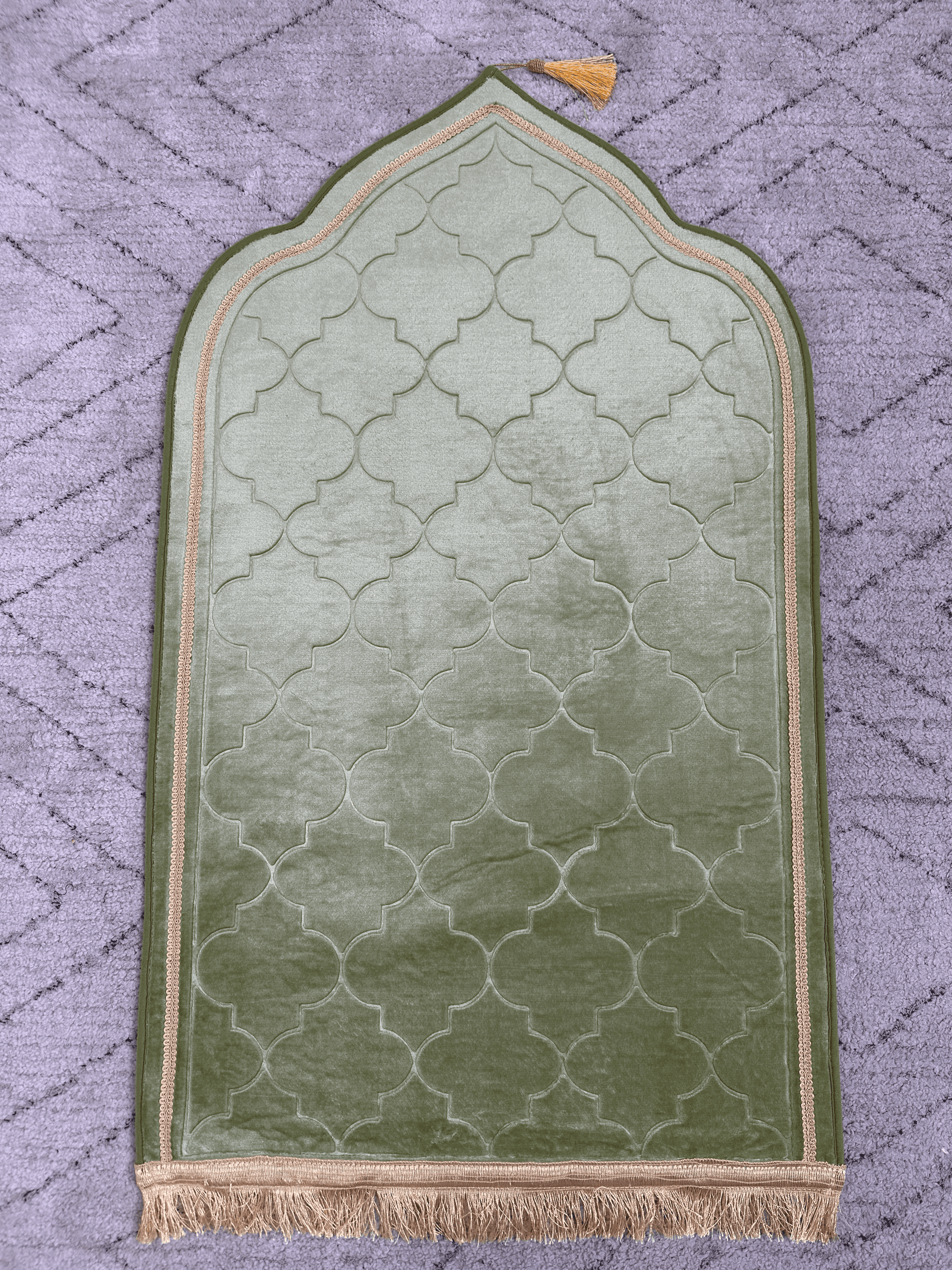 Tapis de prière épais - Vert Kaki - My Qamis Homme